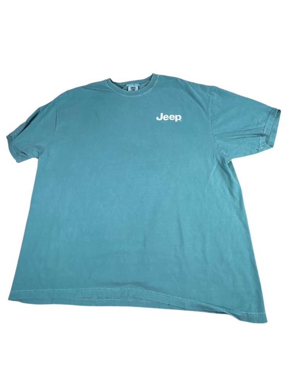 Jeep Comfort Colors Aqua Blue T-Shirt 3XL Short Sleeve 100% Cotton Duck Family